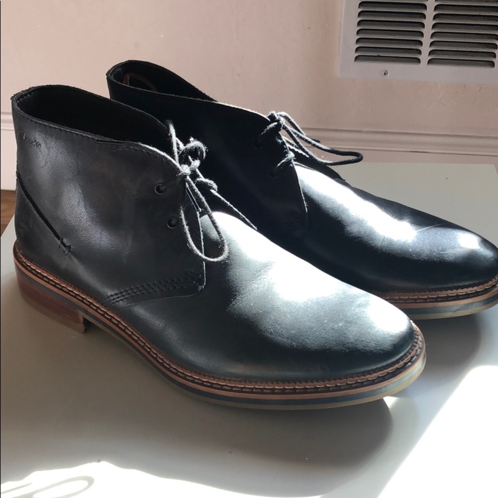 Clark’s Black Leather Chukka Boot